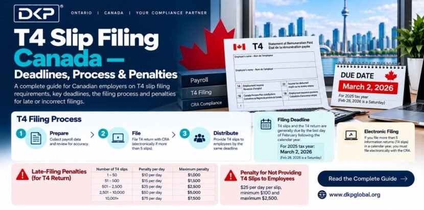 T4 Slip Filing Canada