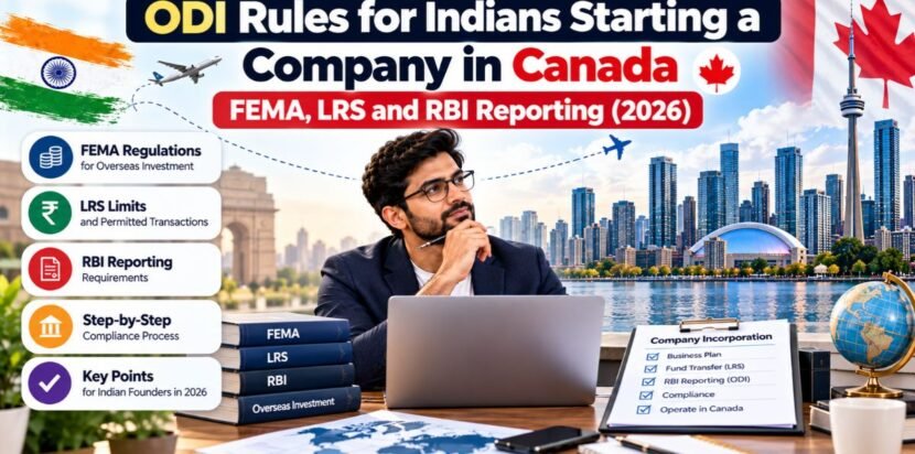 ODI Rules for Indians Starting a Company in Canada: FEMA, LRS and RBI Reporting (2026)
